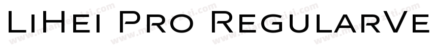 LiHei Pro RegularVersion 300字体转换
